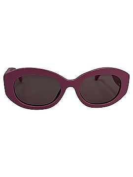 Chanel Chanel CC Oval-Framed Sunglasses in Pink Acetate (view 1)
