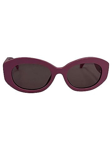 Chanel Chanel CC Oval-Framed Sunglasses in Pink Acetate (view 1)