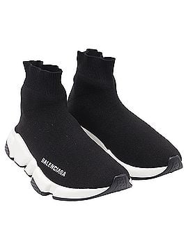 Balenciaga Balenciaga Speed Trainer Shoes in Black Polyester (view 2)