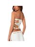 Edikted Floral White Tube Top Size XS - photo 2