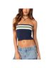 Edikted Stripes Blue Green Tube Top Size XS - photo 1