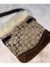 Coach Brown Ivory Leather Crossbody Bag One size - photo 3