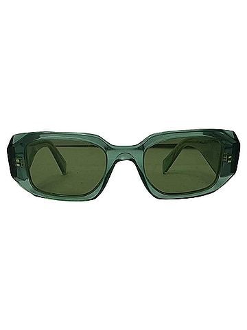 Prada Prada SPR17W Rectangle-Framed Sunglasses in Olive Acetate (view 1)