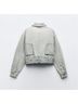 Zara Blue Denim Jacket Size S - photo 6