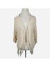 Chico's 100% Cotton Solid Ivory Cardigan Size L - photo 3