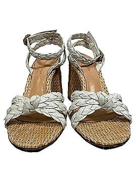 Gianvito Rossi Gianvito Rossi 85 Woven Raffia Sandals in White Leather (view 2)