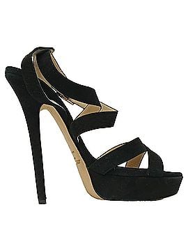 Jimmy Choo Jimmy Choo Louise Crisscross Platform Sandals in Black Suede (view 1)