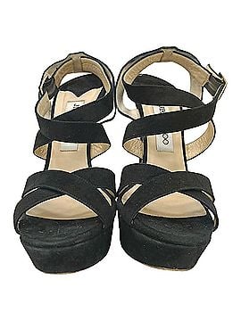 Jimmy Choo Jimmy Choo Louise Crisscross Platform Sandals in Black Suede (view 2)
