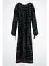 Zara 100% Polyester Graphic Black White Casual Dress Size M - photo 3