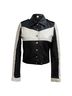 Maje 100% Synthetic Black Maje Two-Tone Jacket in Black Polyester Size 6 - photo 1
