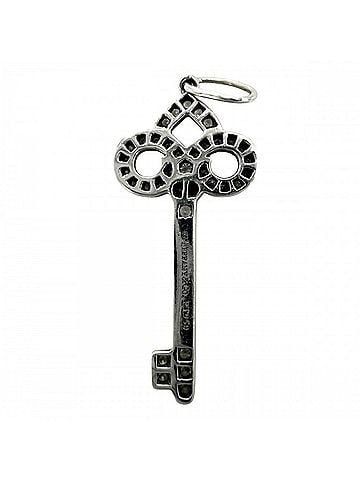 Tiffany & Co. Tiffany &amp; Co. Fleur de Risky Key Motif Pendant Top for Women, Platinum 950, Diamond, Approx. 1.6g (view 2)