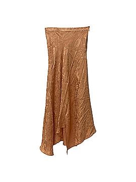 ETRO Etro Asymmetric Jacquard Midi Skirt in Orange Silk (view 2)