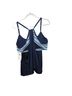 Nike 92% Polyester 8% Elastane 83% Recycled Polyester 100% Recycled Polyester 17% Elastane Stripes Solid Blue Swimsuit Top Size 2X - photo 2