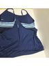 Nike 92% Polyester 8% Elastane 83% Recycled Polyester 100% Recycled Polyester 17% Elastane Stripes Solid Blue Swimsuit Top Size 2X - photo 5