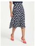 Boden 100% Polyester Polka Dots Blue White Casual Skirt Size 4 - photo 6