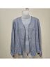 Flax 100% Linen Solid Blue Gray Jacket One size (petite) - photo 10