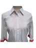 Robert Graham 100% Cotton Solid White Pink 3/4 Sleeve Button-Down Shirt Size S - photo 4