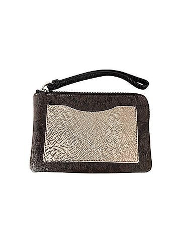 Coach Corner Zip Wristlet Leather Wristlet (view 1)