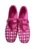 Vivaia Plaid Pink White Flats Size 9 1/2 - photo 1