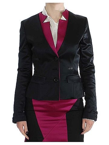 Exte Black Pink Stretch Blazer Women's Jacket (view 1)
