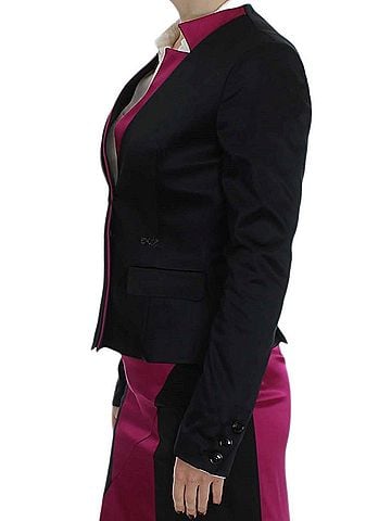 Exte Black Pink Stretch Blazer Women's Jacket (view 2)