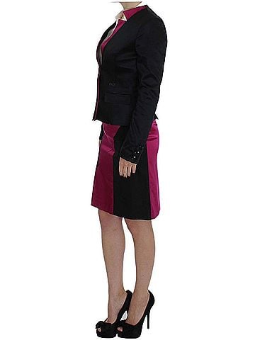 Exte Black Pink Two Piece Suit Skirt &amp; Women's Blazer (view 2)