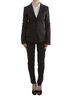 Exte 100% Cotton Solid Brown Brown Stretch Two Button Women's Suit Size S - photo 1
