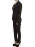Exte 100% Cotton Solid Brown Brown Stretch Two Button Women's Suit Size S - photo 2