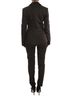 Exte 100% Cotton Solid Brown Brown Stretch Two Button Women's Suit Size S - photo 3