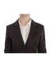 Exte 100% Cotton Solid Brown Brown Stretch Two Button Women's Suit Size S - photo 4