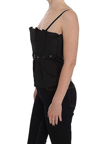 Exte Black Tank Party Evening Top Women's Blouse (view 2)