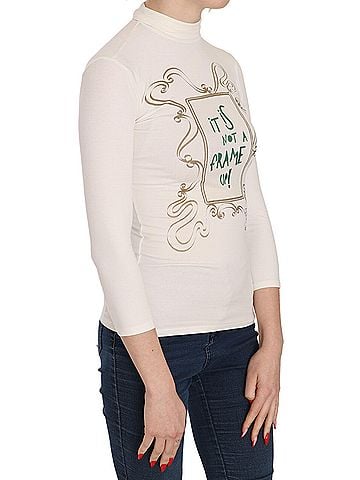 Exte Crew Neck It Is Not A Frame Up! Print Women's Blouse (view 2)