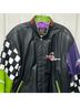 Jh Collectibles 100% Leather Black Purple White Leather Jacket Size L - photo 8