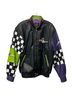 Jh Collectibles 100% Leather Black Purple White Leather Jacket Size L - photo 9