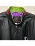 Jh Collectibles 100% Leather Black Purple White Leather Jacket Size L - photo 7
