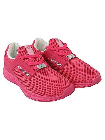Plein Sport Fuxia Beetroot Polyester Runner Becky Sneakers Women's Shoes (view 1)