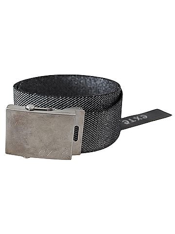 Exte Black Silver Metal Brushed Buckle Waist Women's Belt (view 1)