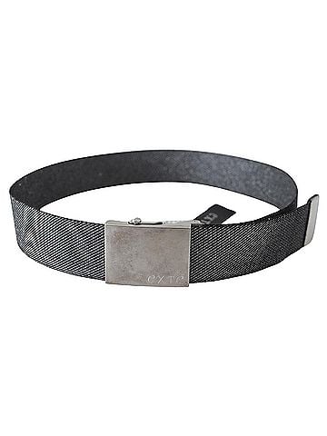 Exte Black Silver Metal Brushed Buckle Waist Women's Belt (view 2)
