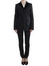 Exte 100% Rayon Solid Black Black One Button Three Piece Women's Suit Size M - photo 1