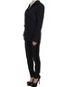 Exte 100% Rayon Solid Black Black One Button Three Piece Women's Suit Size M - photo 2