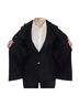 Exte 100% Rayon Solid Black Black One Button Three Piece Women's Suit Size M - photo 5