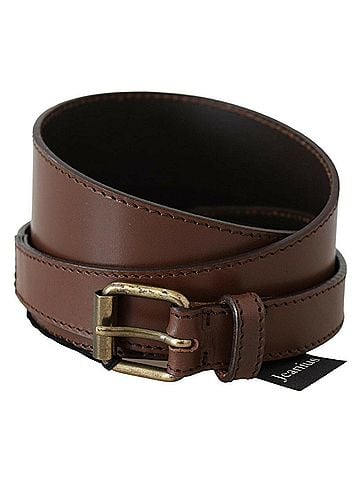 Plein Sud Brown Genuine Leather Rustic Metal Buckle Women's Belt (view 1)