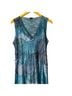 Komarov 100% Polyester Floral Multi Color Teal Blue Casual Dress Size XL - photo 4