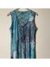Komarov 100% Polyester Floral Multi Color Teal Blue Casual Dress Size XL - photo 7