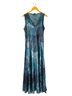 Komarov 100% Polyester Floral Multi Color Teal Blue Casual Dress Size XL - photo 1