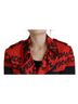 Dsquared2 100% Synthetic Solid Red Red Printed Button Collared Desigual Coat Women's Jacket Size XS - photo 4