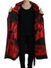 Dsquared2 100% Synthetic Solid Red Red Printed Button Collared Desigual Coat Women's Jacket Size XS - photo 6