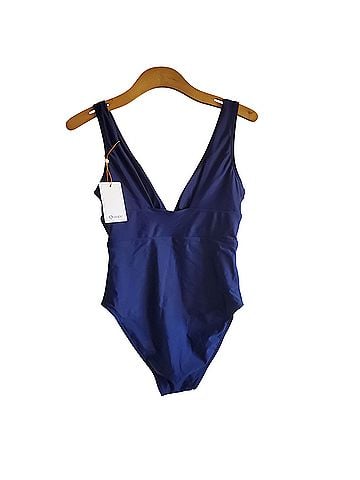 Quince Quince Italian Plunge One Piece One Piece Swimsuit (view 2)