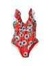 Jessica Simpson 84% Polyester 16% Spandex 100% Polyester Floral Red One Piece Swimsuit Size S - photo 7