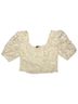 Express 100% Polyester Ivory Short Sleeve Blouse Size L - photo 2